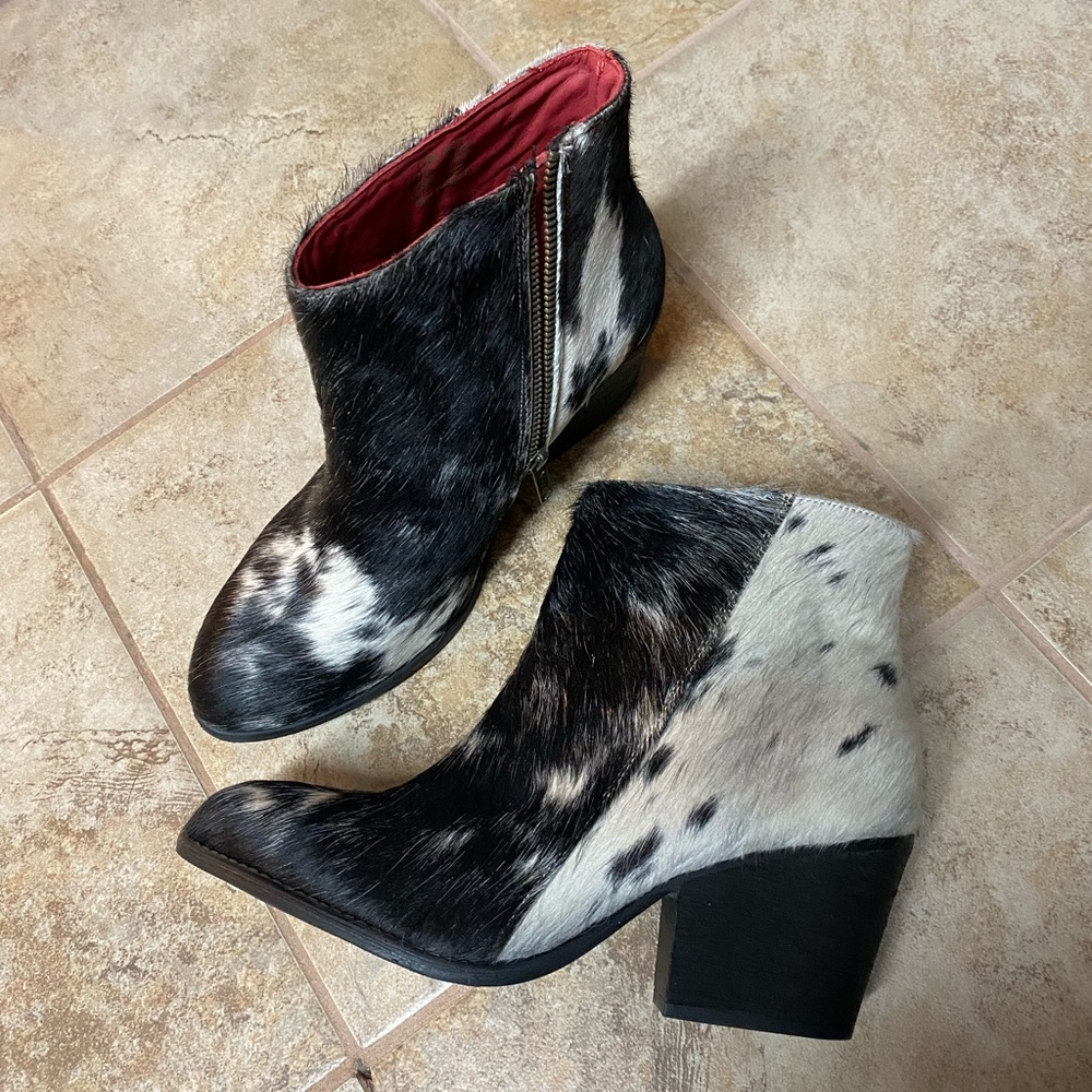 Cowhide Booties